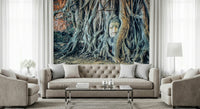 Timeless Harmony ancient stone Buddha wallpaper for walls