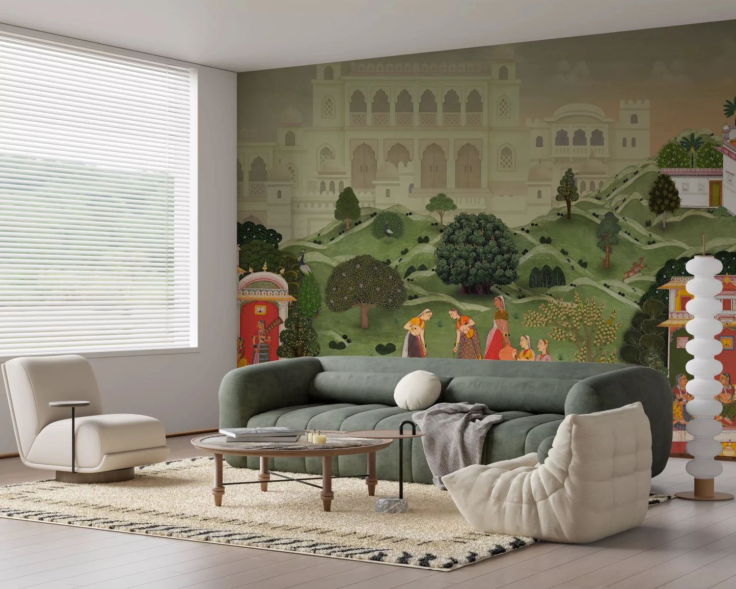 Timeless Indian Palace Garden Wall Mural