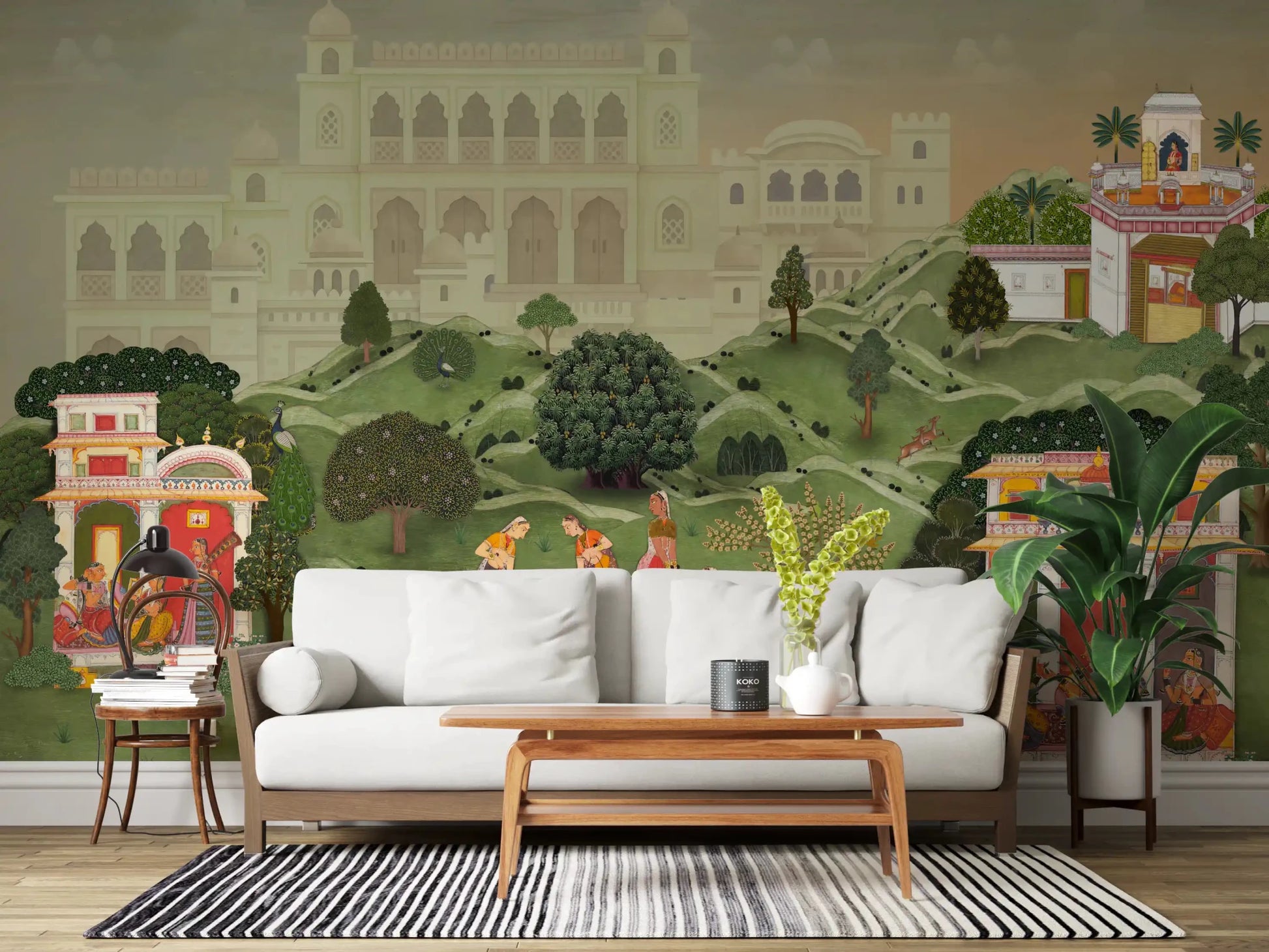 Timeless Indian Palace Garden Wall Mural