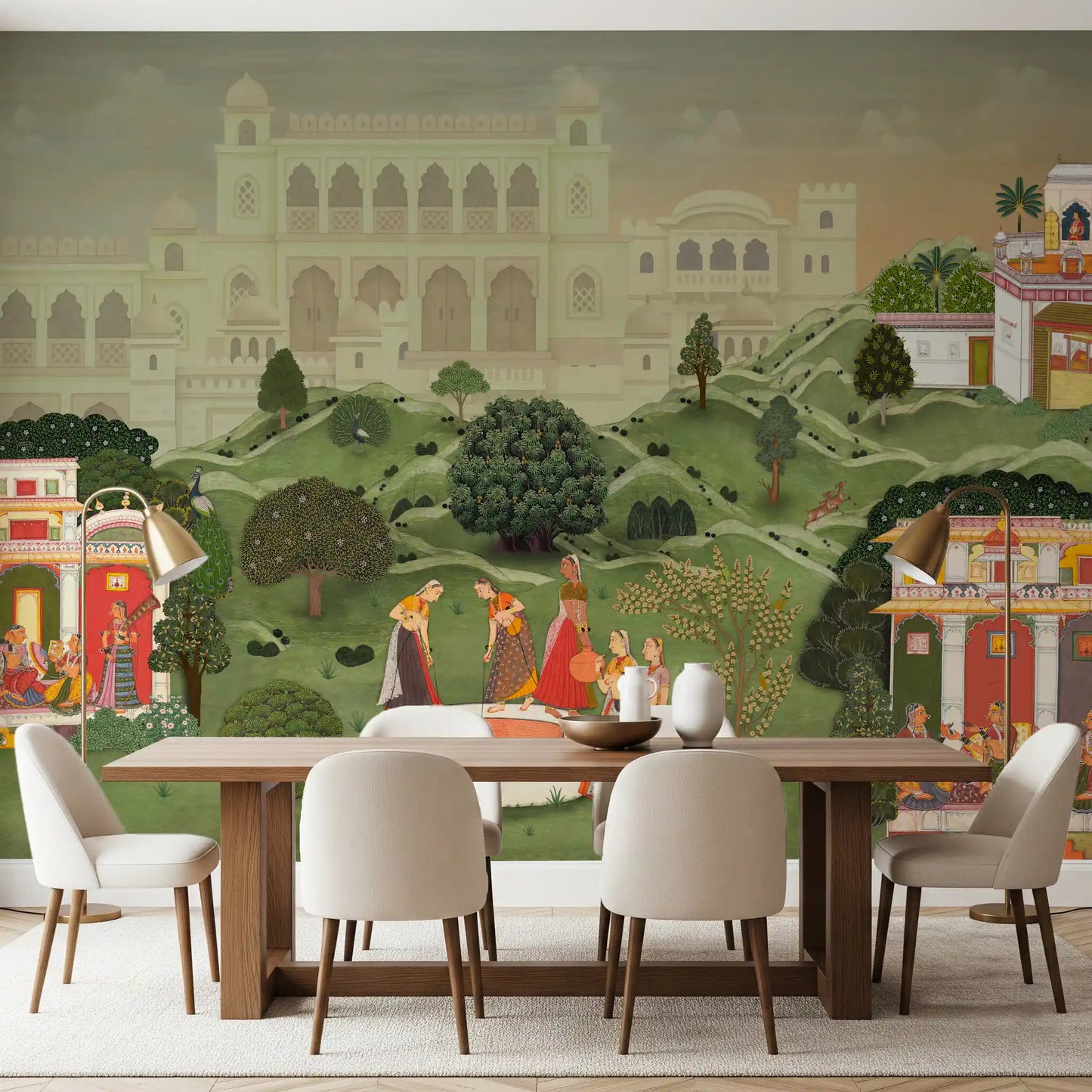 Timeless Indian Palace Garden Wall Mural