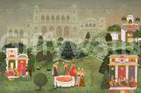 Timeless Indian Palace Garden Wall Mural