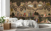 Lotus pond foreground enhances this heritage wall mural composition, GD8968