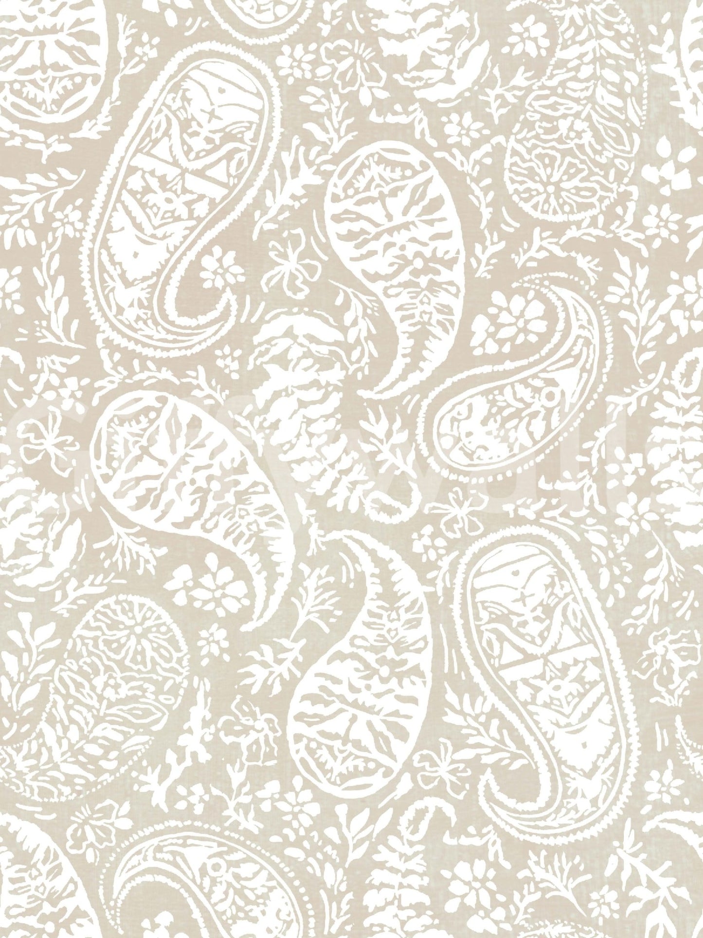 High-resolution neutral paisley pattern.

