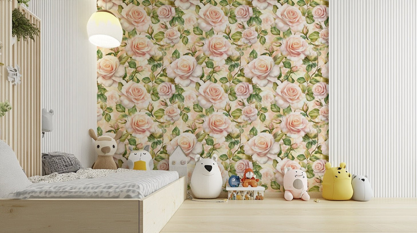 Timeless splendor of roses wallpaper design.

