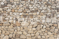 Stone block pattern in a chic, historically inspired living space mural.