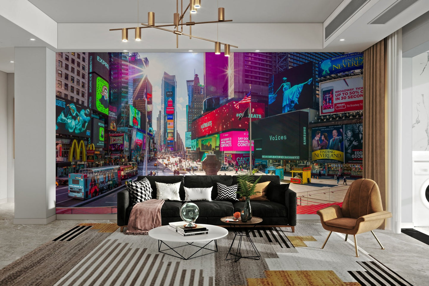 Bright, colorful digital billboards and signs are glowing.

