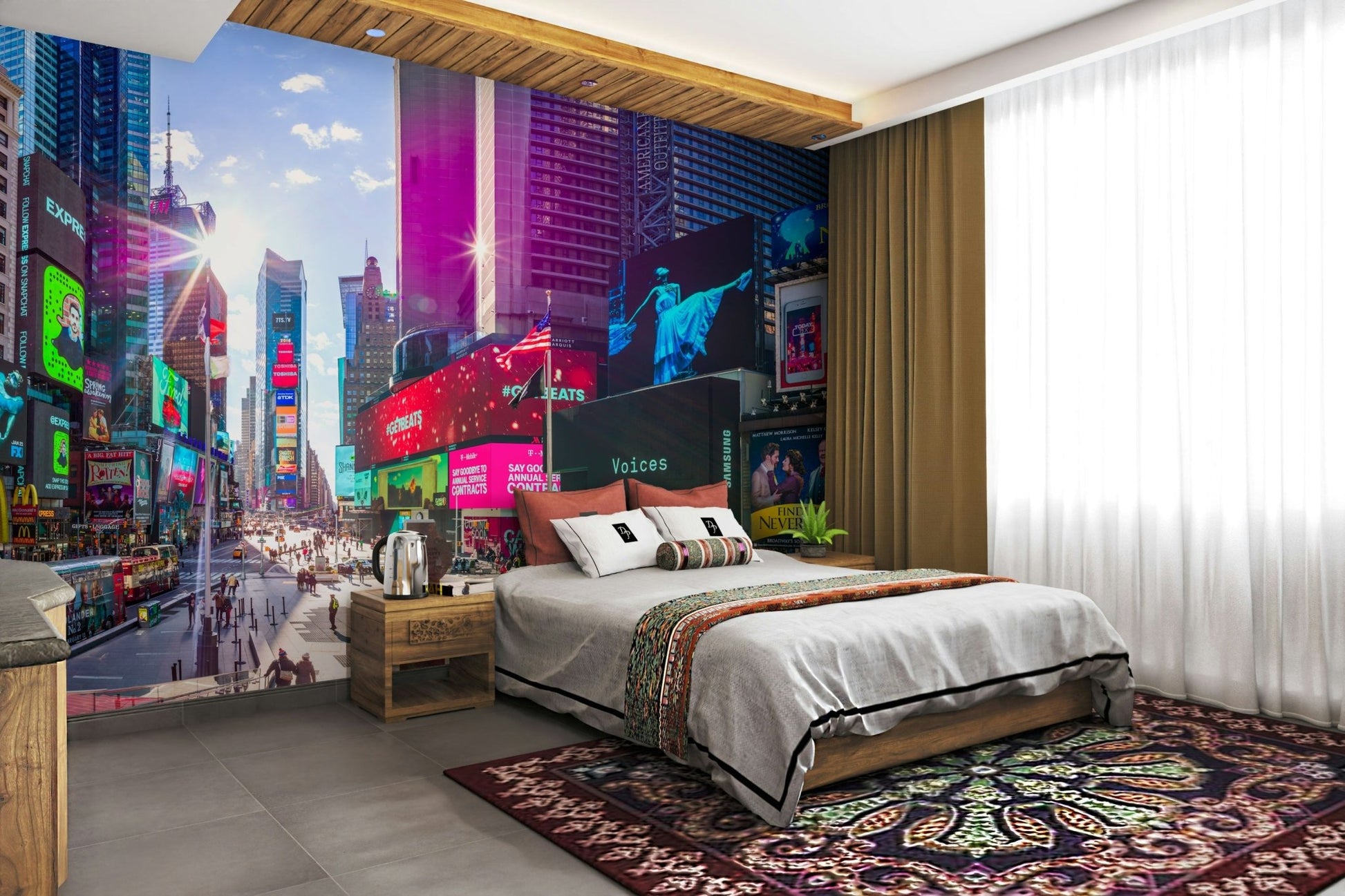 The design offers a sense of a busy, lively place.

