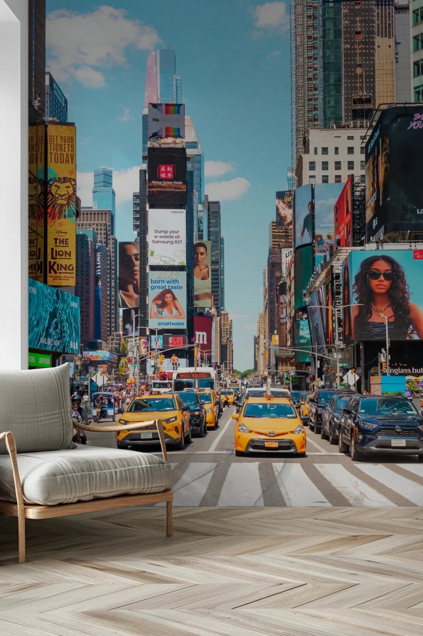 Times Square Buzz Wall Mural
