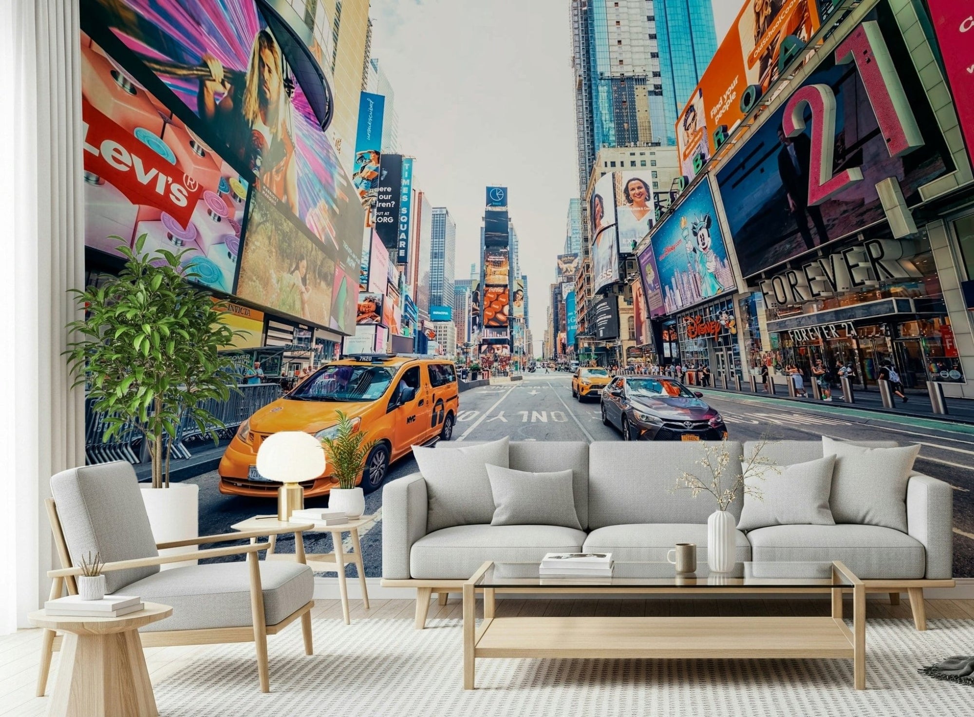 Times Square Hustle wallpaper for walls grand urban perspective., GD7510
