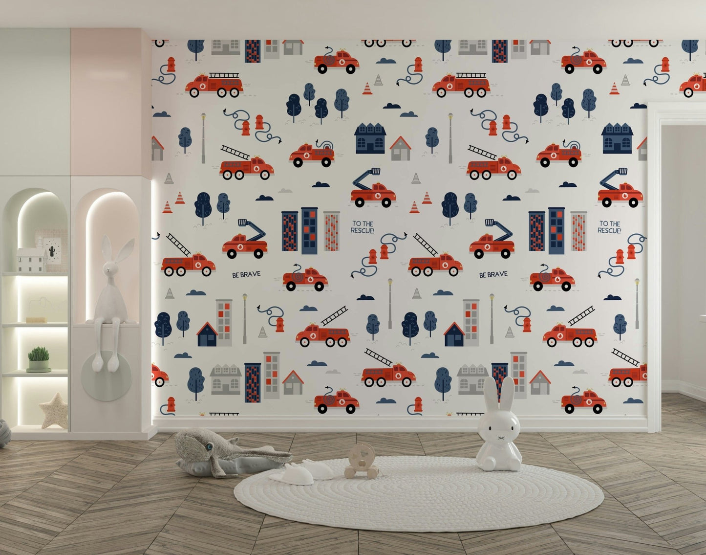 toy fire engine wallpaper for walls

