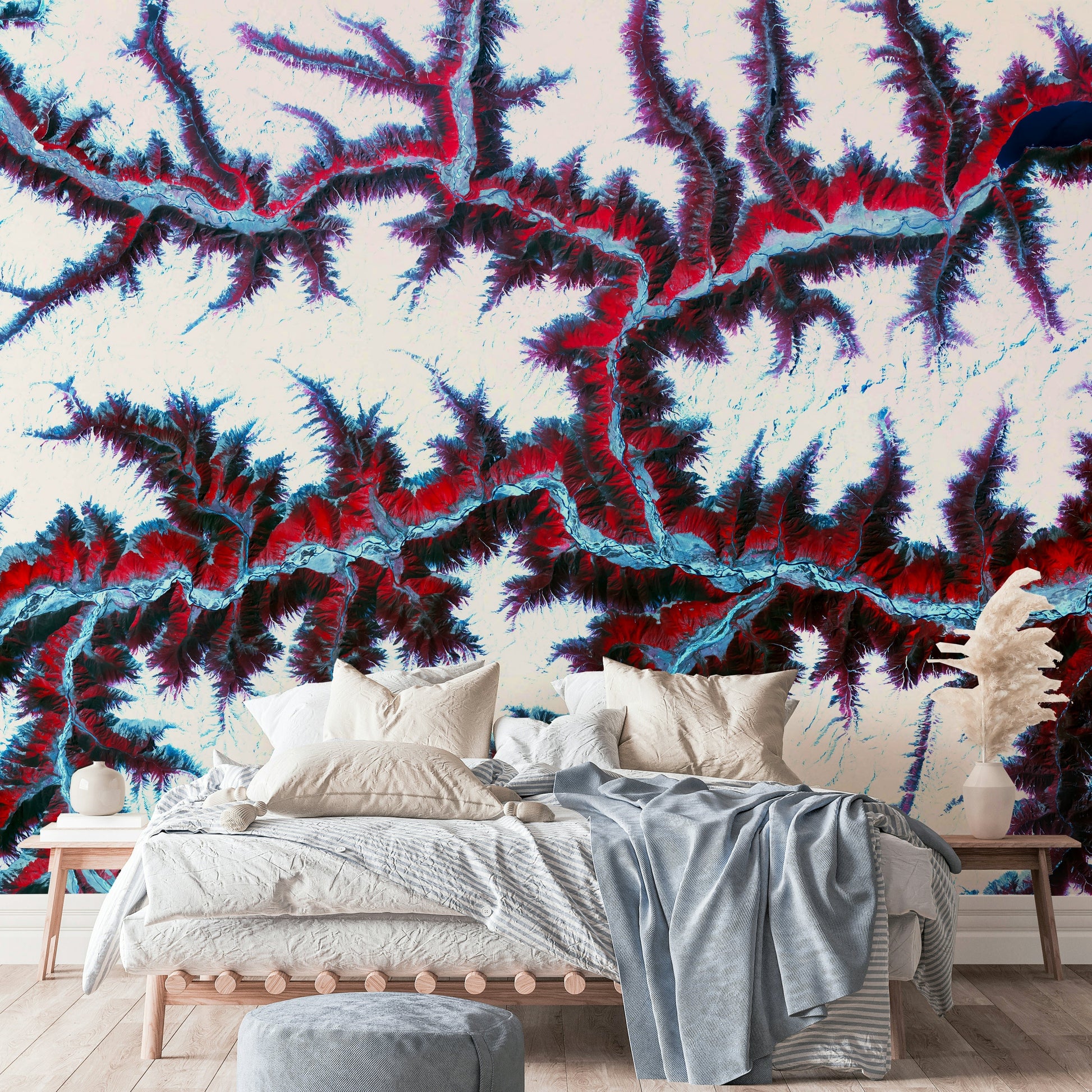The composition is abstract and flowing.

