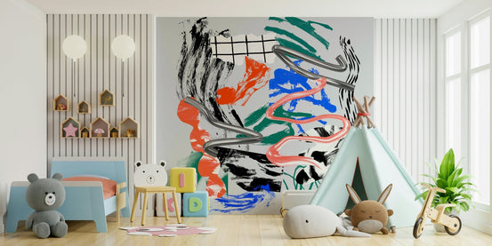 Tornado Wall Mural with swirling funnel clouds and dark storm winds, GD6193