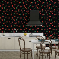 Vibrant wallpaper with black base

