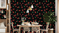 Contemporary cherry wallpaper mural design

