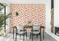Fresh cherry wallpaper mural design

