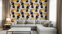 Toucans on Parade Wallpaper wallpaper mural for a dining area wall.