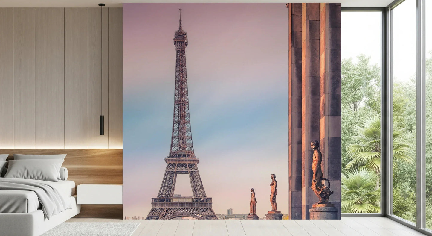 Tour Eiffel Sunset Wall Mural