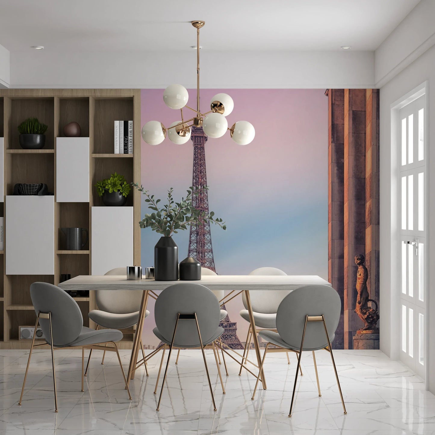 Tour Eiffel Sunset Wall Mural