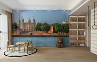 A contemplative London cityscape wallpaper mural for a feature wall.

