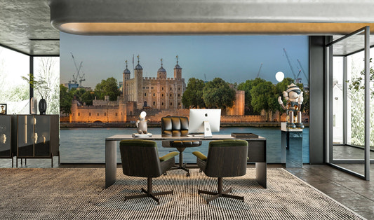 A beautiful panoramic London wallpaper mural of the Tower.

