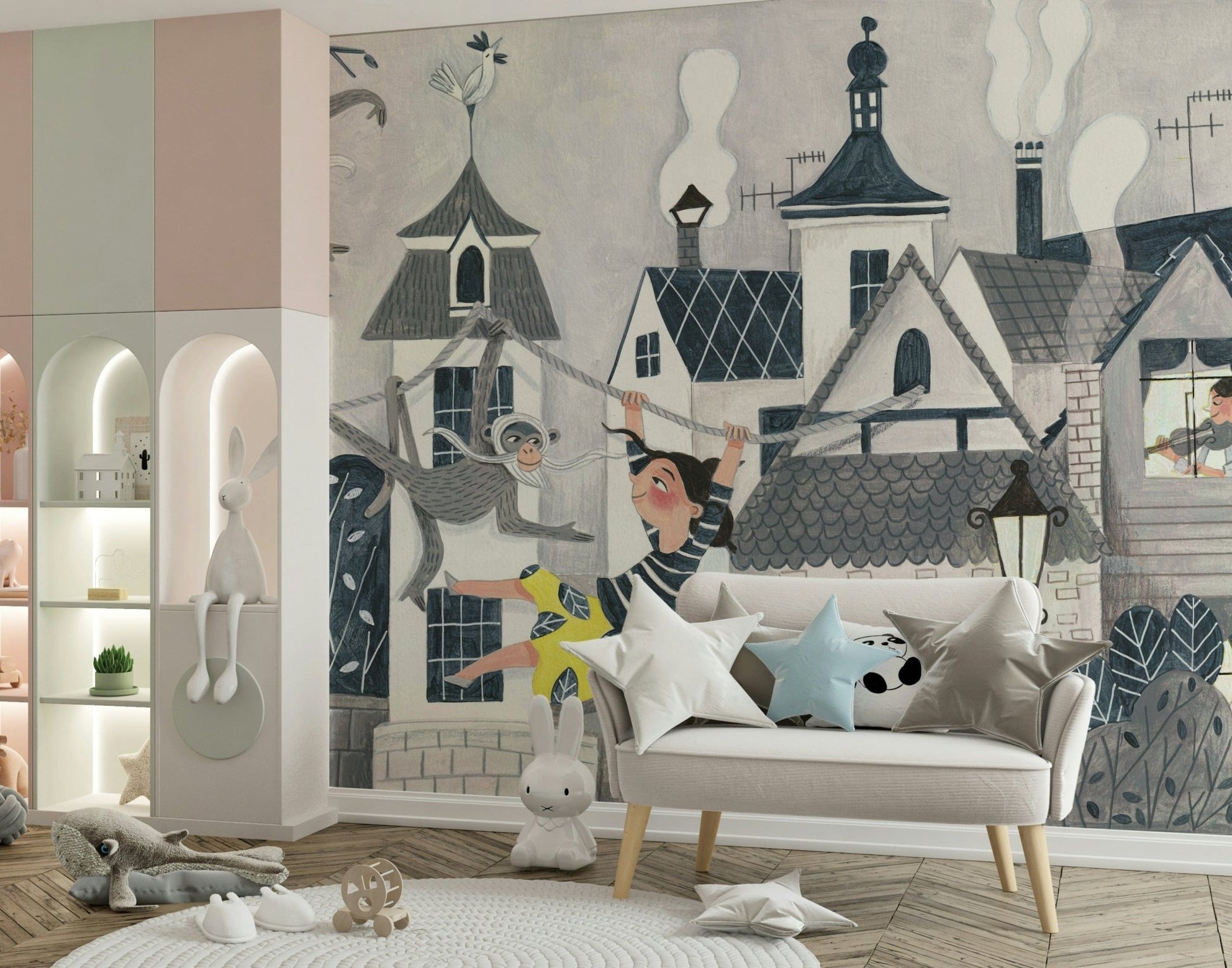 A classic abstract design wallpaper for walls.