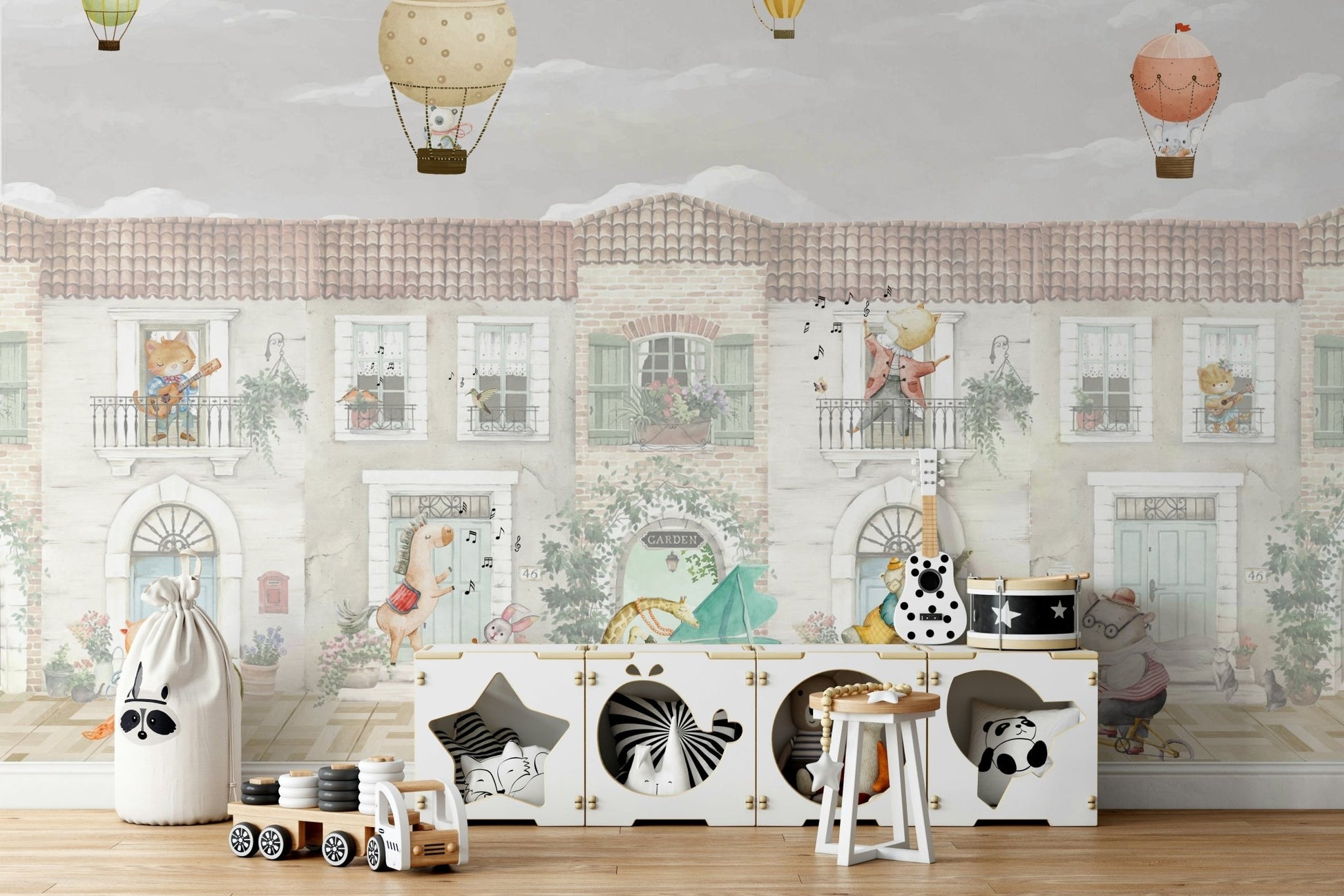 The scene feels joyful and lively.

