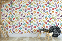 playful building blocks wall design GD082