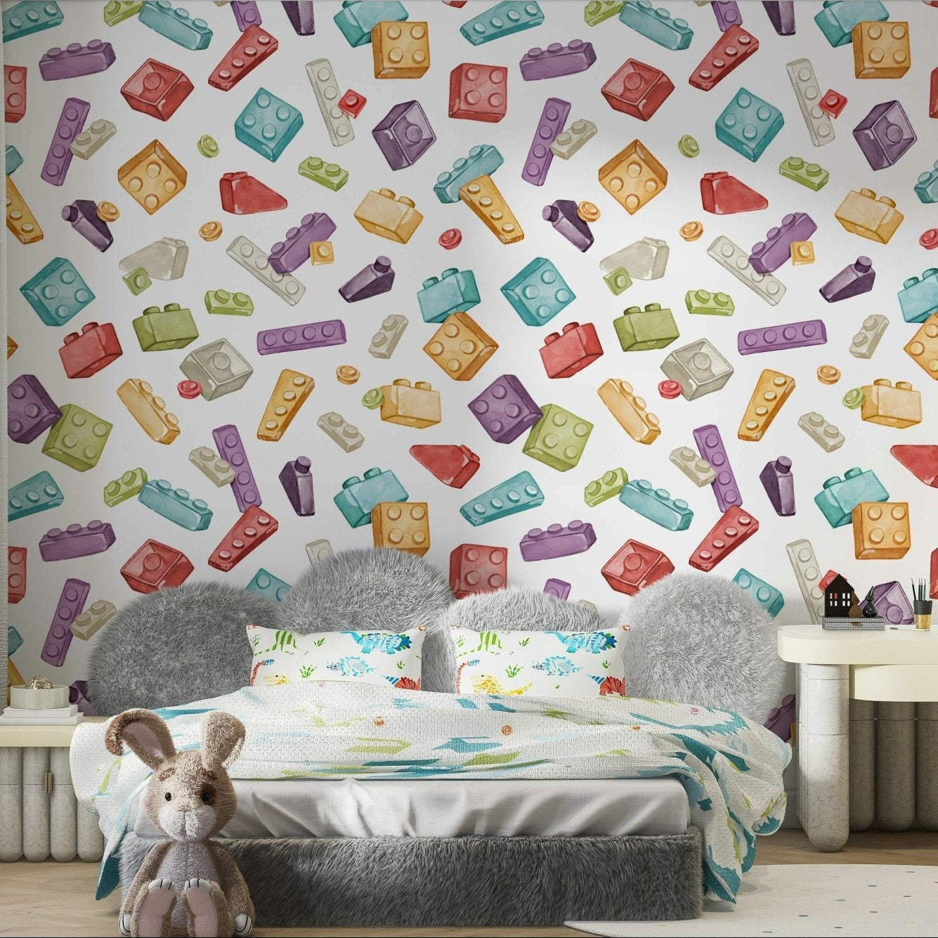 colorful toy block wallpaper for kids GD082