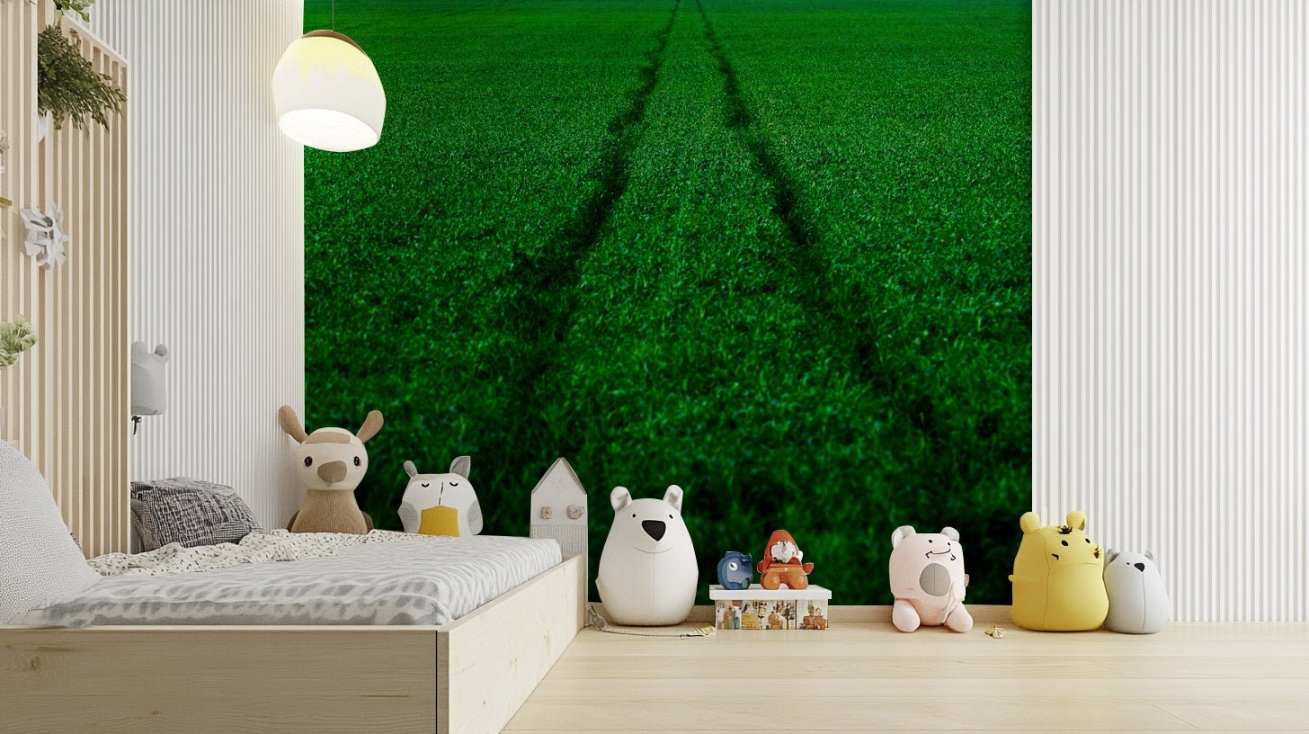 A beautiful track and field wallpaper mural for an active room., GD4853