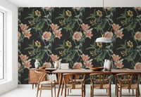 Floral vintage wallpaper design with Traditional Botanical pattern style