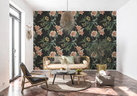 Hallway space using Traditional Botanical wallpaper with floral design