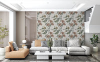 Hallway styled in Traditional Garden Bloom Wallpaper on light base