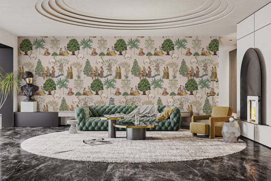Traditional Indian Cultural Wall Mural D193
