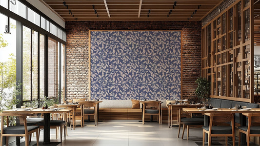 A serene and elegant wallpaper pattern.
