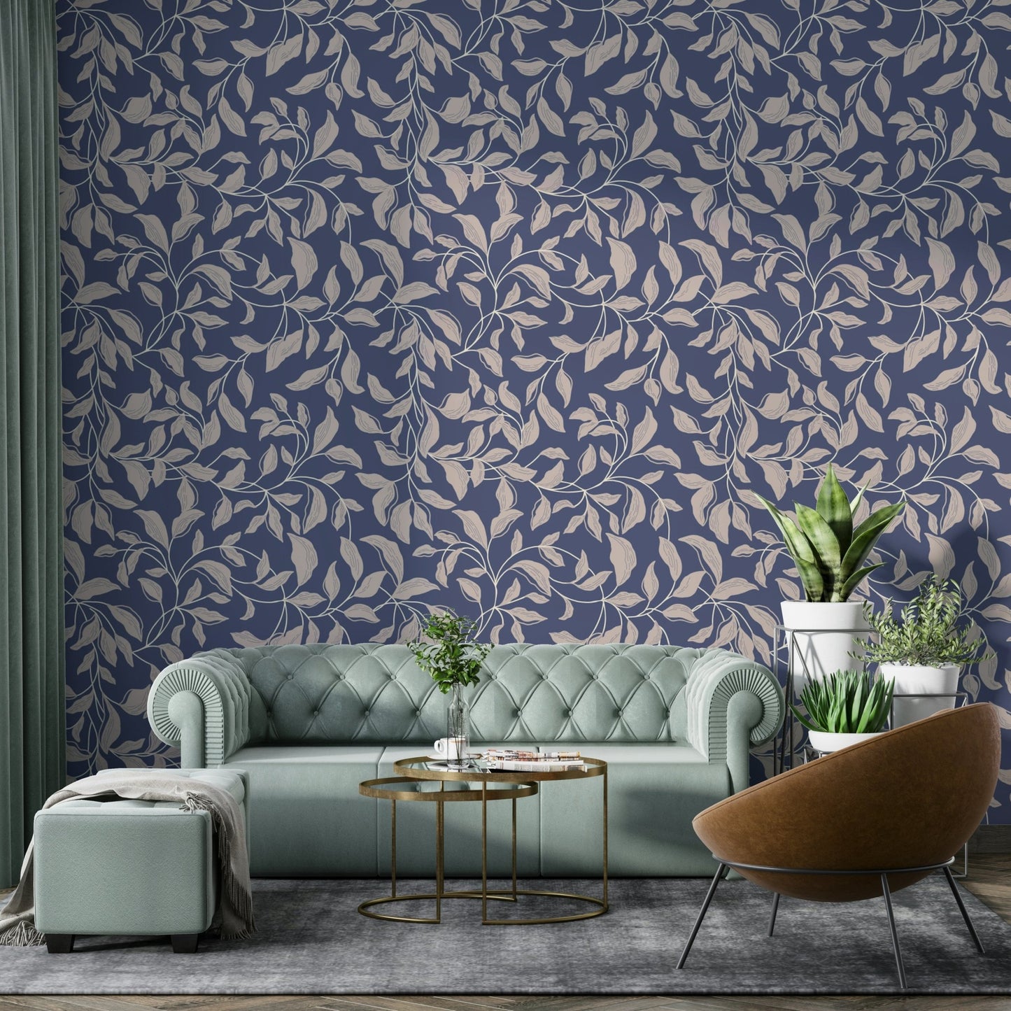 The color palette is composed of soft, muted, and calming natural tones 