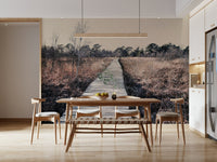 Trail's End Serenity Wall Mural used as a hallway perspective wallpaper.