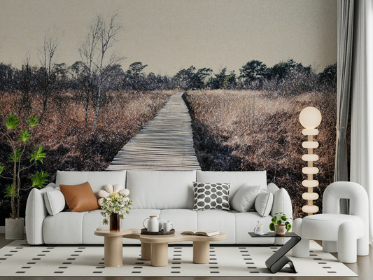Trail's End Serenity Wall Mural for a professional reception area wallpaper.