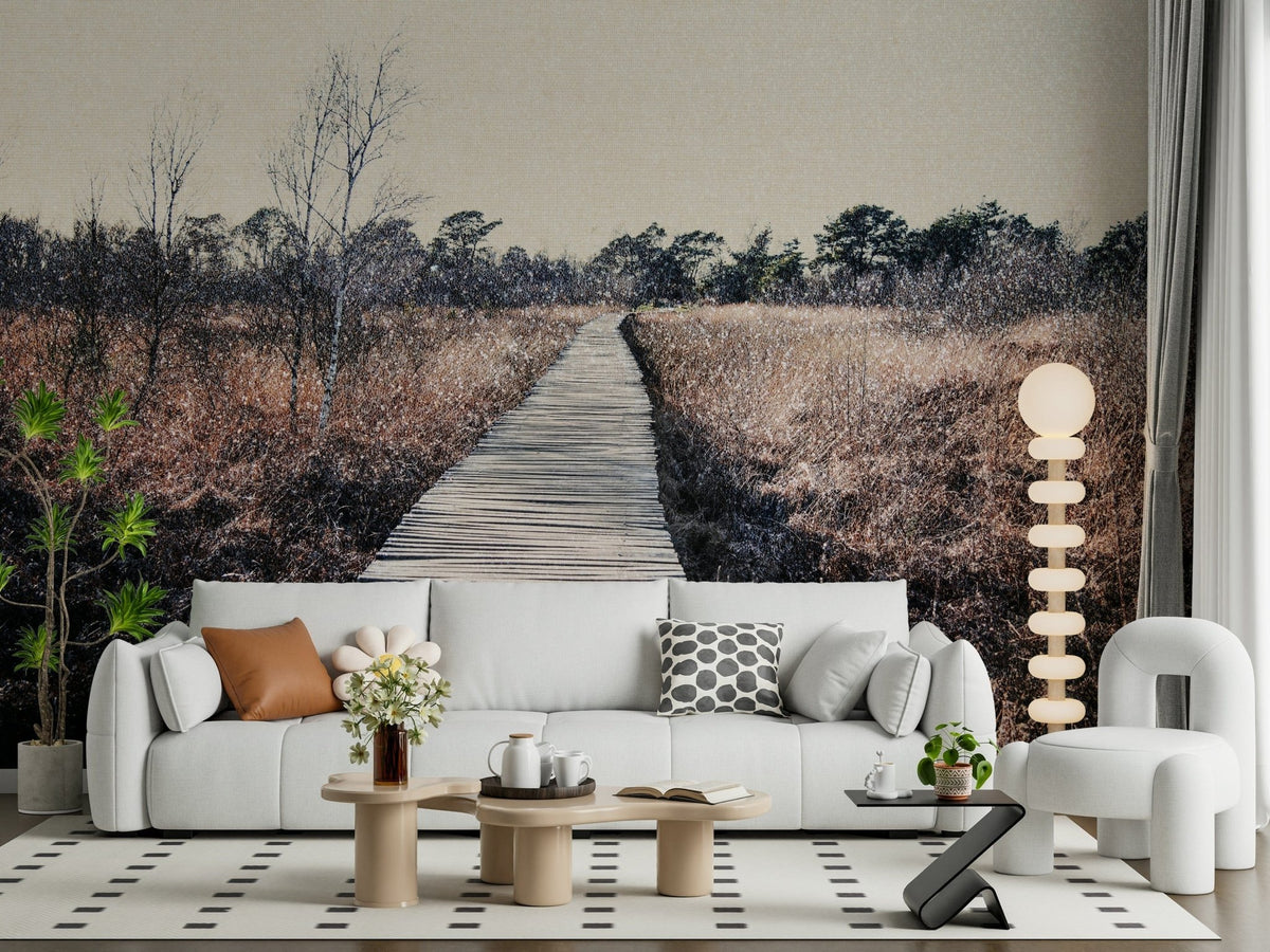 Trail's End Serenity Wall Mural for a professional reception area wallpaper., GD5630