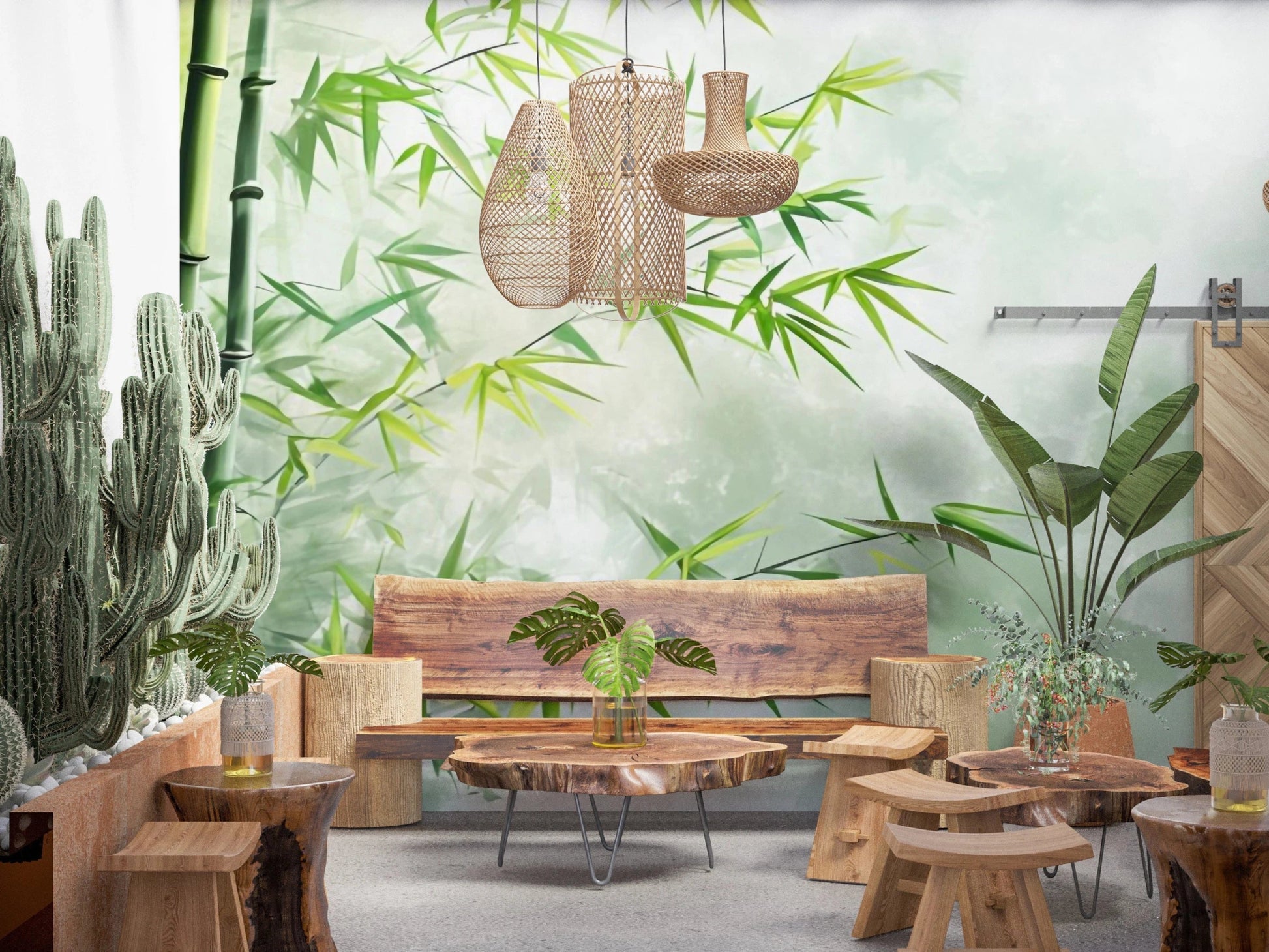Tranquil Bamboo Wall Mural