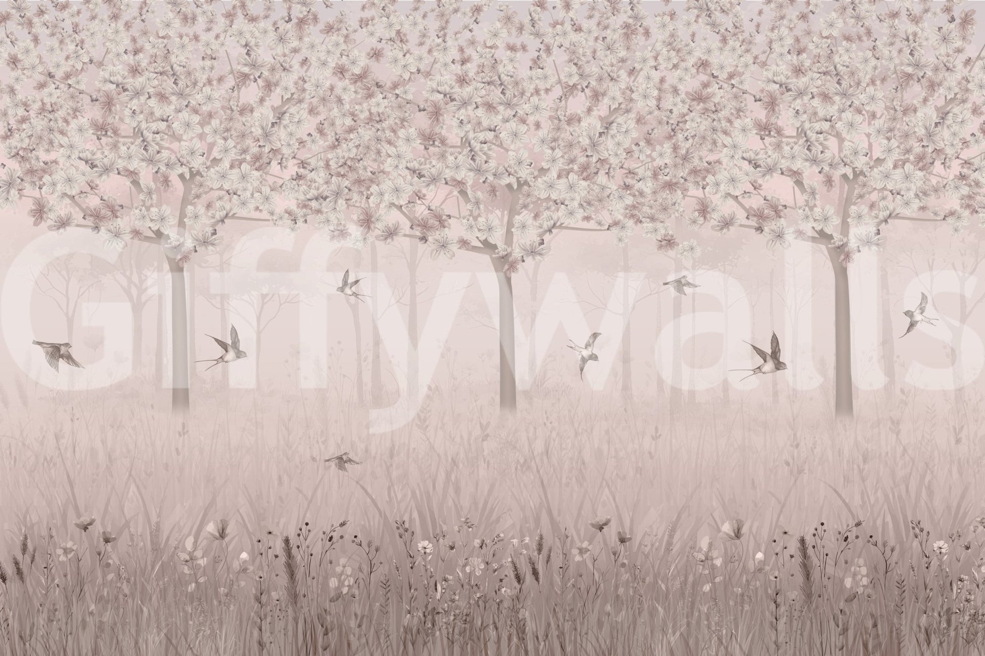 The style is a soft-focus illustration or graphic design.

