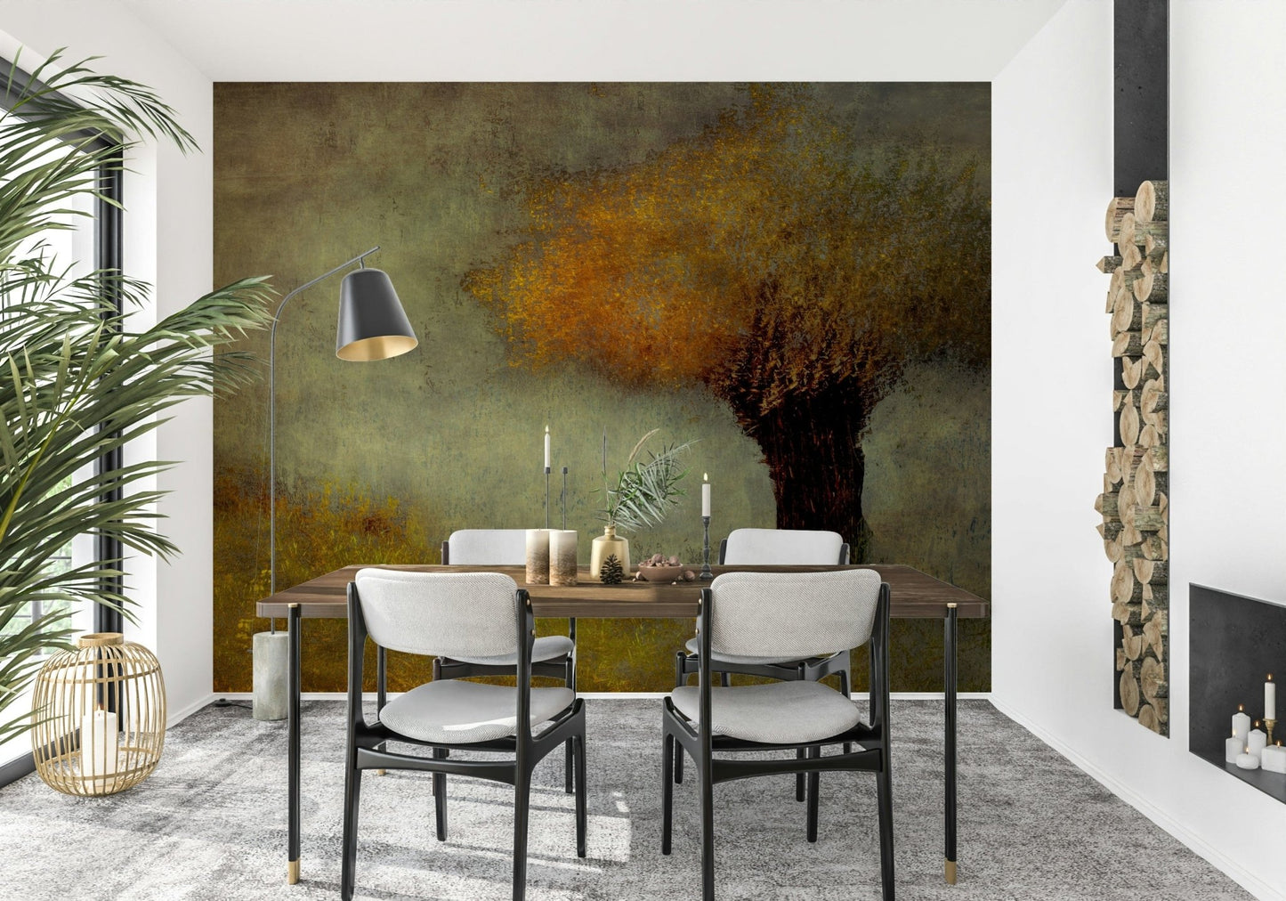 A classic forest theme wallpaper for walls., GD5626