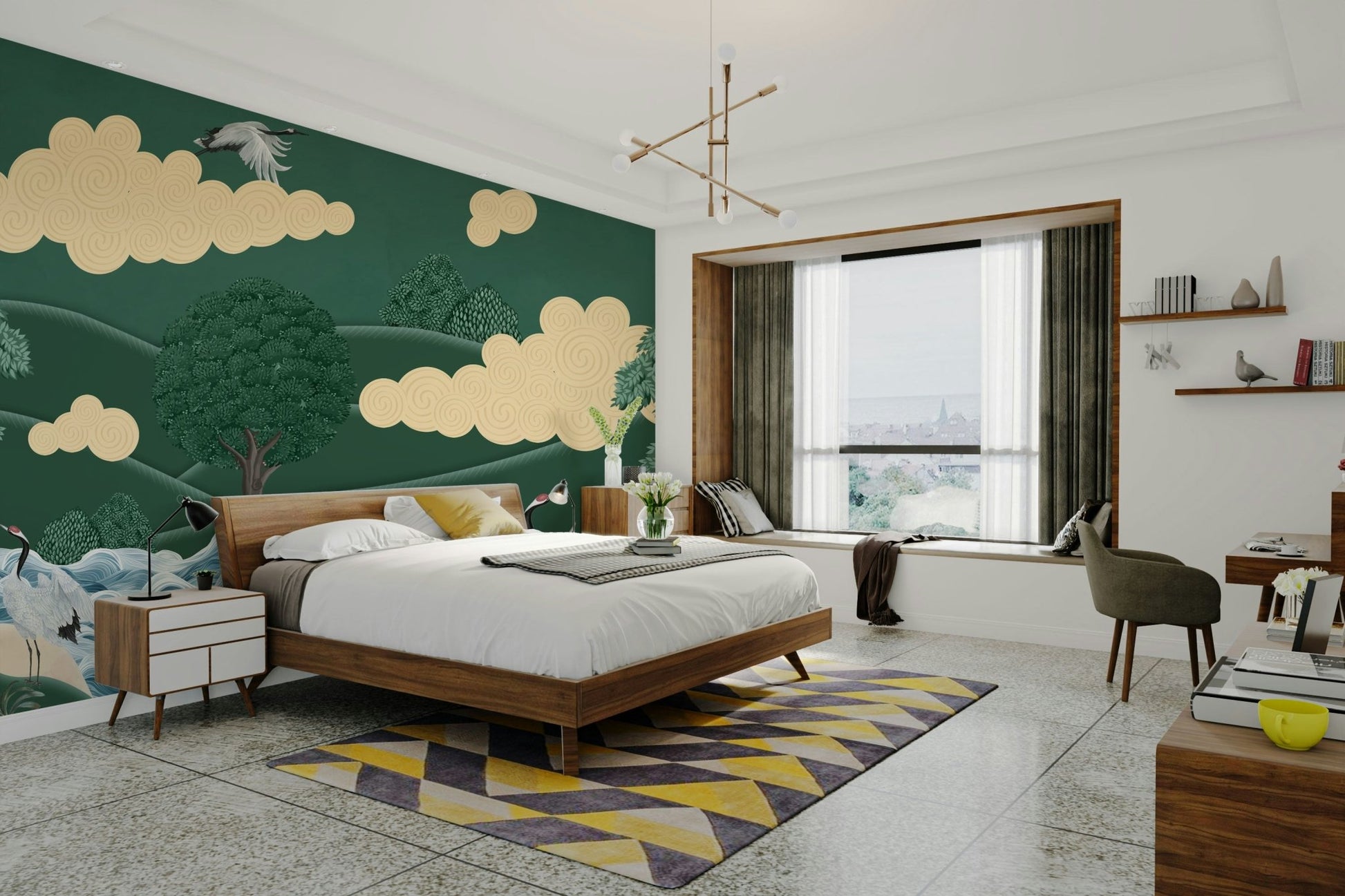 The design feels graceful and peaceful.

