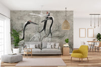Graceful Birds Wallpaper for Living Room
