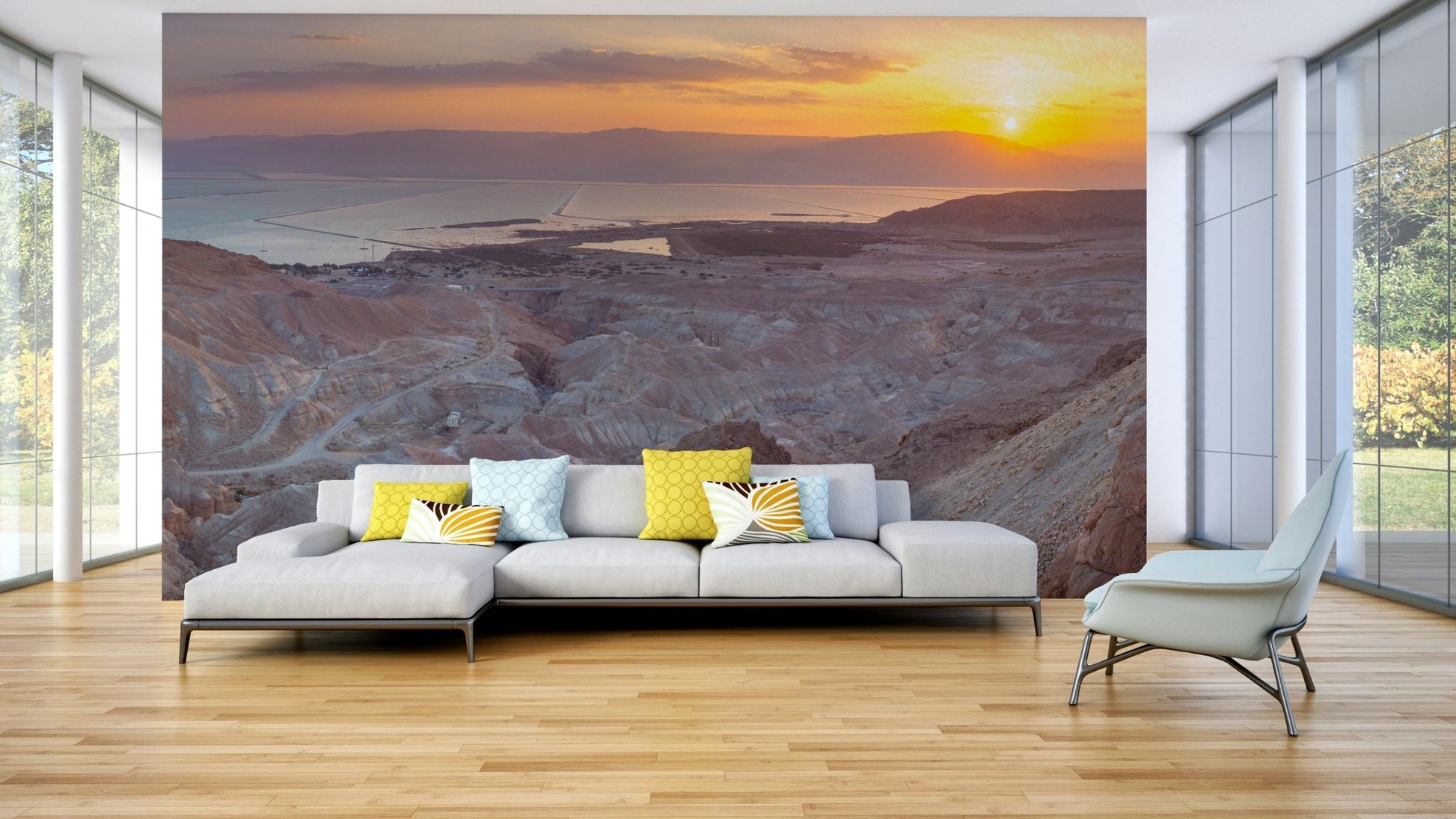 Calm desert wallpaper for peaceful rooms

