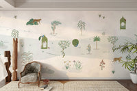 A peaceful wall mural with a lush garden pattern. GD4093

