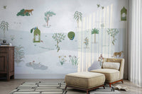 The colors are soft and muted, like various shades of green and beige. GD4093

