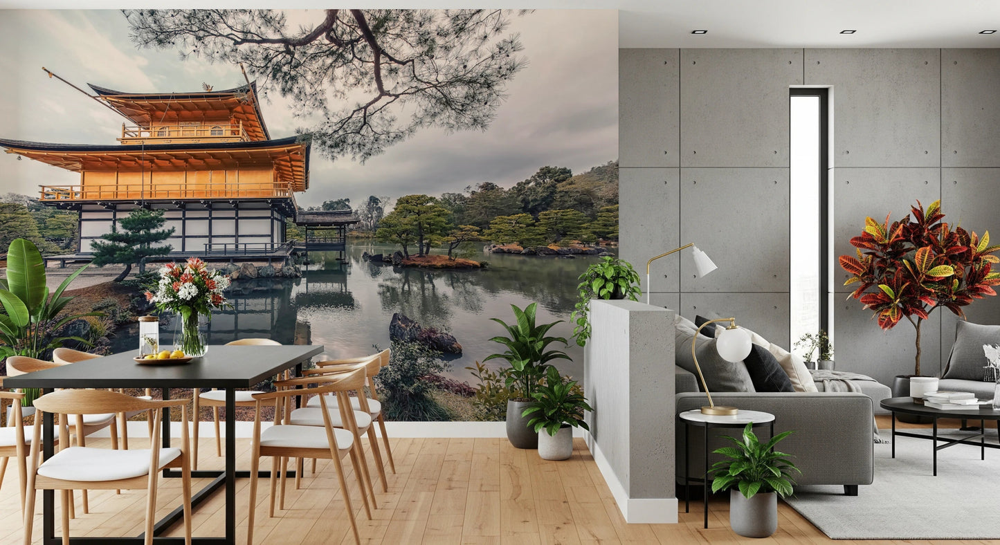 Tranquil Escape Wallpaper: Golden Pavilion Kyoto