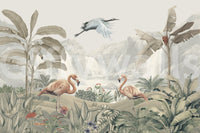 This wallpaper is perfect for a living room, bedroom, or dining area.
