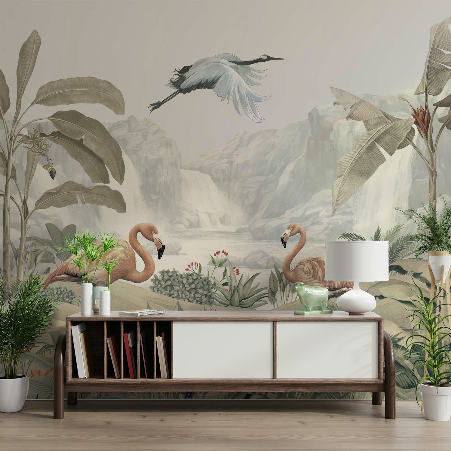 The water has a soft, reflective surface.
