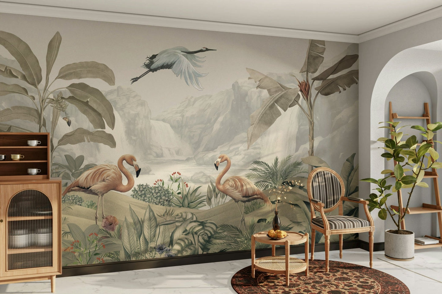 The overall mood is tranquil and elegant.
